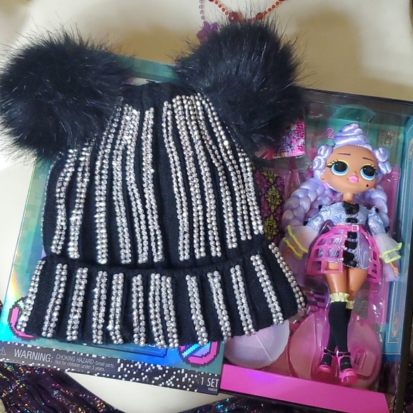 Accessories - SILVER STUDDED RHINESTONE HAT